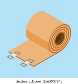 Isometric Medical Bandage Roll — 3D Vector Medical
Illustration