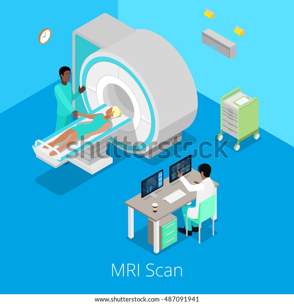 Isometric Medical Mri Scanner Imaging Process Stock Vector (Royalty ...