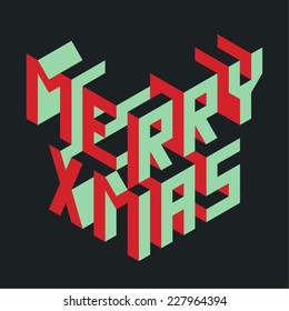 Isometric Merry Christmas