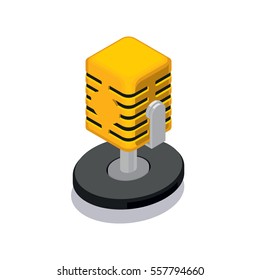 Isometric microphone icon