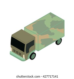 isometric military truck