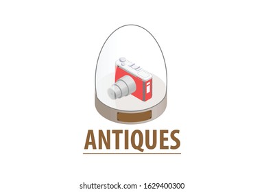 Isometric Modern Antique Camera Display, Suitable for Diagrams, Infographics, Game Asset, And Other Graphic Related Assets