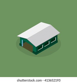 Isometric modern architecture icon illustration. 