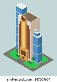 Isometric modern Building