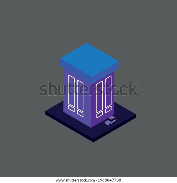 isometric
modern colorful flat building design
vector