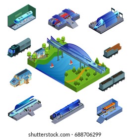 Isometric Modern Trains Concept