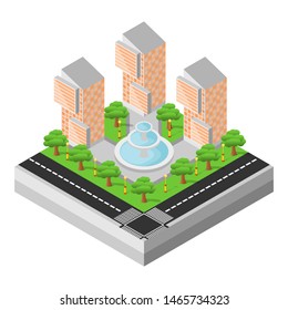 isometric module office building object two