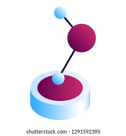 Isometric molecule icon. Illustration of isometric molecule vector icon for web design isolated on white background