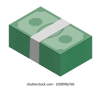 Isometric of money.