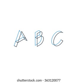 Isometric monoline letters