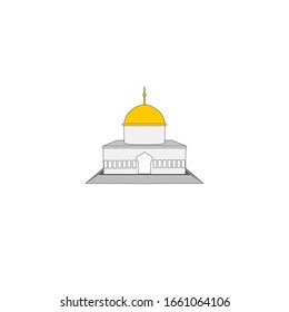 isometric mosque, vector of places of worship of Muslims.