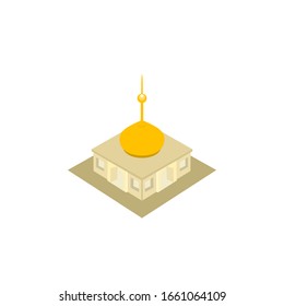 isometric mosque, vector of places of worship of Muslims.