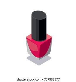 Isometric nail polish icon