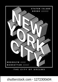 Isometric New york theme vectors for t-shirt prints and other uses 