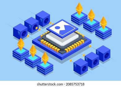 Isometric NFT Non-fungible token is a unique and non-interchangeable unit of data stored on a digital ledger blockchain. Digital art NFTs, generative art