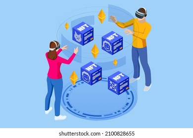 Isometric NFT Non-fungible token is a unique and non-interchangeable unit of data stored on a digital ledger blockchain. Digital art NFTs, generative art