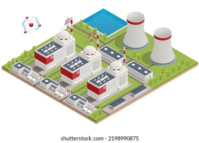 Isometric Nuclear Power Plants are a type of power plant that use the process of nuclear fission in order to generate electricity. Nuclear Reactor