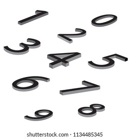 Isometric numbers illustration