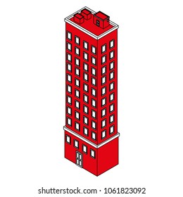 Isometric office building