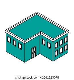 Isometric office building