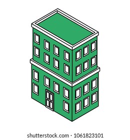 Isometric office building