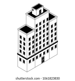 Isometric office building