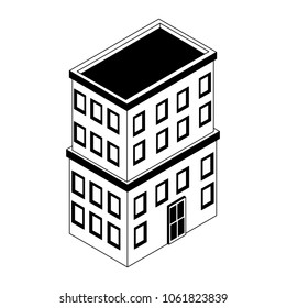 Isometric office building