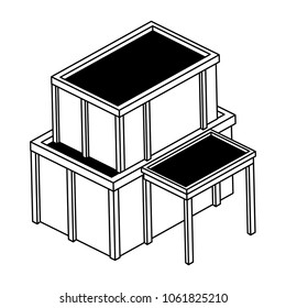 Isometric office building