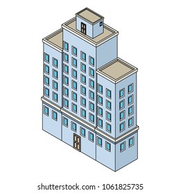 Isometric office building