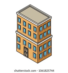 Isometric office building