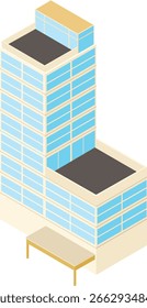 Isometric Office Building For City Map Vector