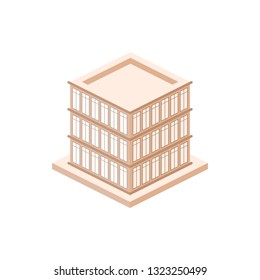 isometric office building. Element of color isometric building. Premium quality graphic design icon. Signs and symbols collection icon for websites, web design