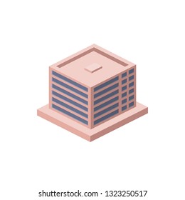 isometric office building. Element of color isometric building. Premium quality graphic design icon. Signs and symbols collection icon for websites, web design
