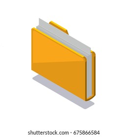 Isometric office folder icon

