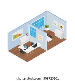 Isometric Office vector illustration