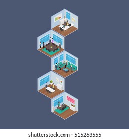 Isometric Office vector illustration