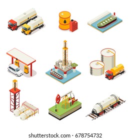 Isometric Oil Industry Set