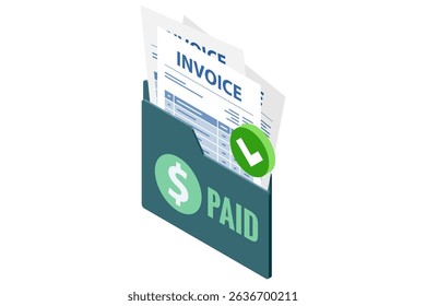 Isometric Online payment and invoice system isometric vector. Digital financial services icon coins for banking and e-commerce design.