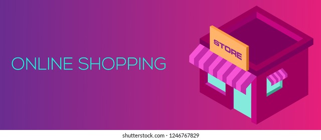 isometric online shopping