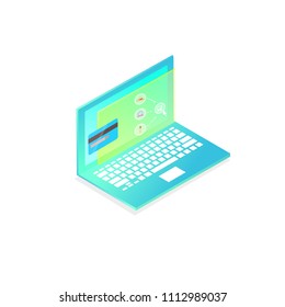 Isometric online shopping with electronic payment