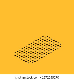 Isometric Open book icon isolated on yellow background.  Vector Illustration