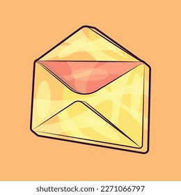 Isometric Open Envelope Illustration Vector