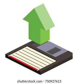 Isometric Open File Symbol