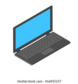 isometric open laptop. Laptop isolated. Isometric laptop vector illustration