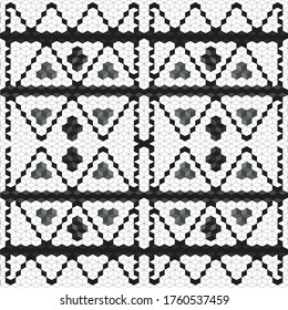 isometric ornament black and white patterns simple