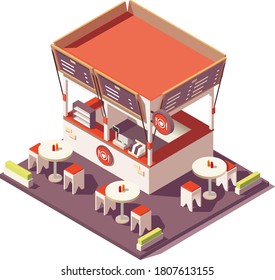 Isometric Outdoor Fast Food Restaurant