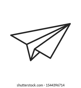 Paper Plane One Line Drawing Vector Stock Vector (Royalty Free) 1542581267