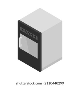 Isometric Oven On A White Background