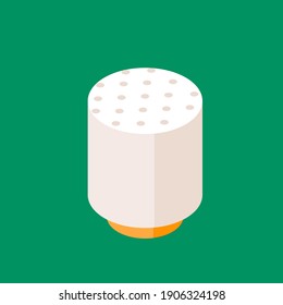 Isometric padded stool vector illustration for web and interiors