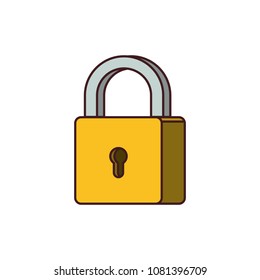 isometric padlock isolated icon